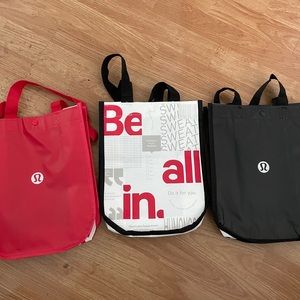 BRAND NEW Three (3) Lululemon Shopping Bags
